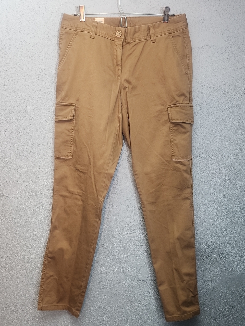 Lands' End Women's Straight-Leg Cargo Pants in Khaki